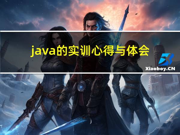 java的实训心得与体会的相关图片