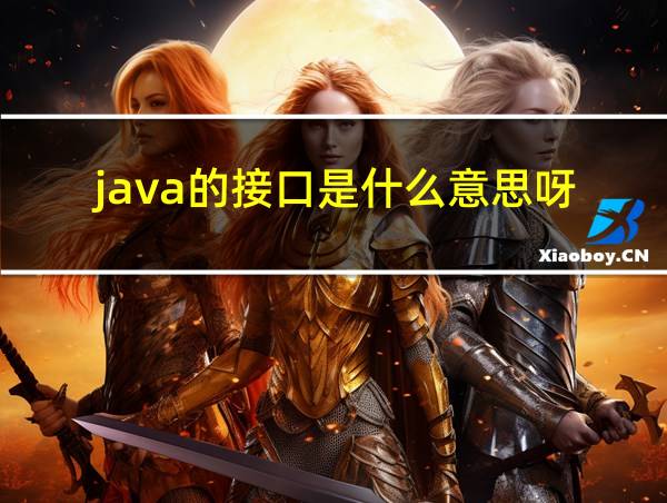 java的接口是什么意思呀的相关图片