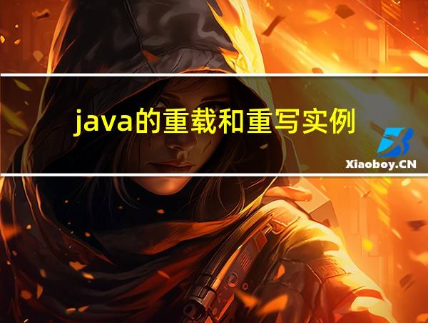 java的重载和重写实例的相关图片