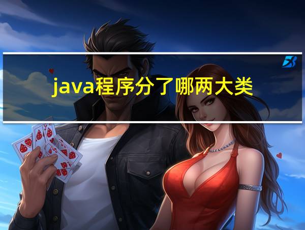 java程序分了哪两大类的相关图片