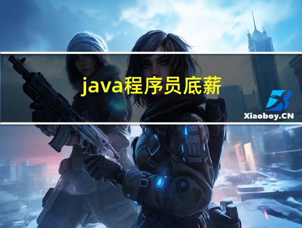 java程序员底薪的相关图片