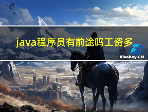 java程序员有前途吗工资多少的相关图片