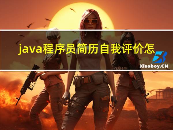 java程序员简历自我评价怎么写的相关图片