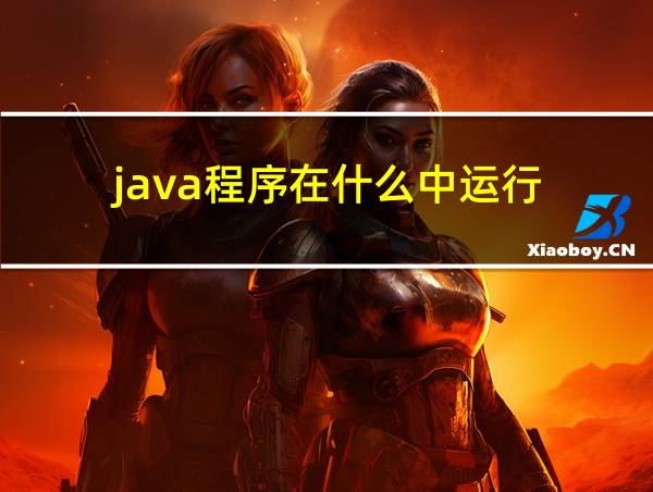 java程序在什么中运行的相关图片