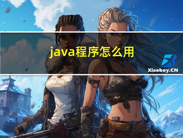 java程序怎么用的相关图片