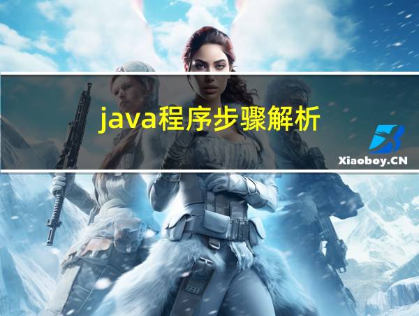 java程序步骤解析的相关图片