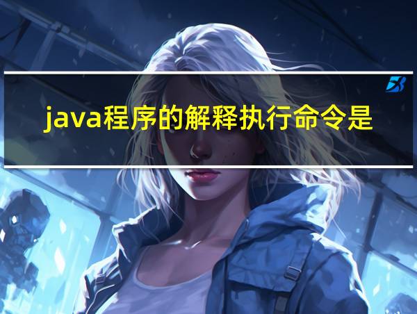 java程序的解释执行命令是什么的相关图片