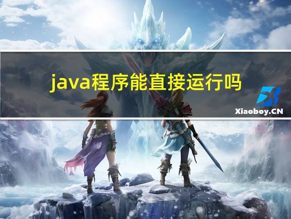 java程序能直接运行吗的相关图片