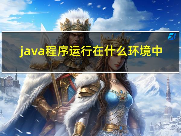 java程序运行在什么环境中的相关图片