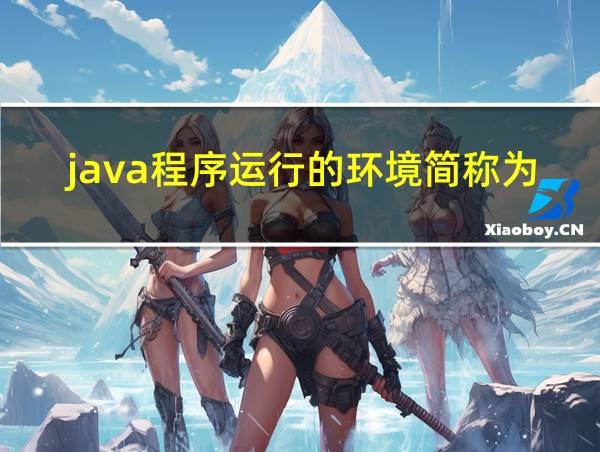 java程序运行的环境简称为的相关图片