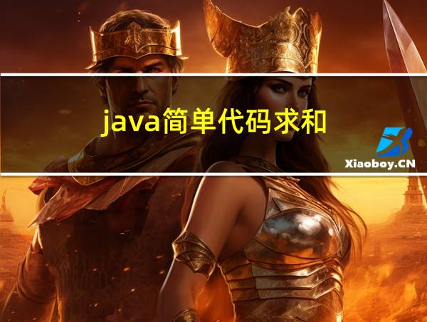 java简单代码求和的相关图片