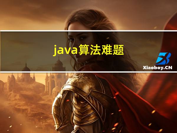 java算法难题的相关图片