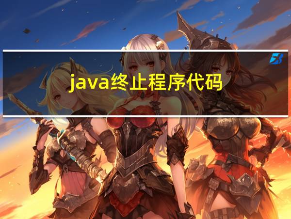 java终止程序代码的相关图片