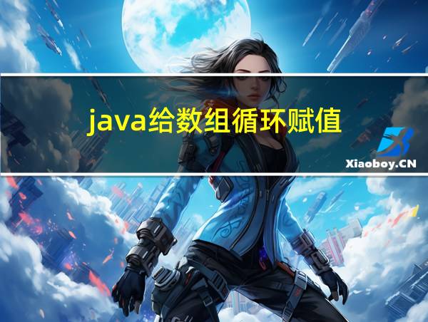 java给数组循环赋值的相关图片