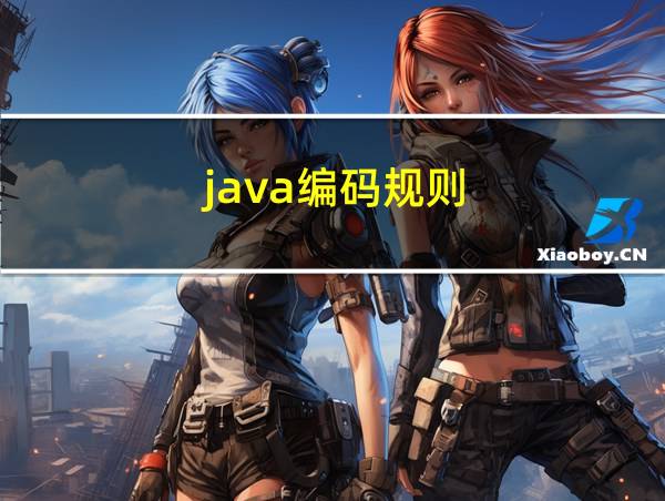 java编码规则的相关图片