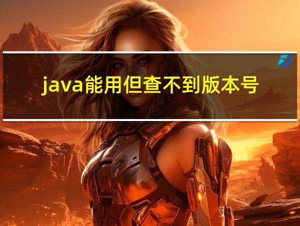 java能用但查不到版本号的相关图片