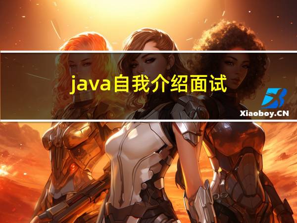 java自我介绍面试的相关图片