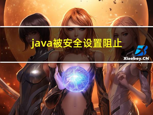 java被安全设置阻止的相关图片