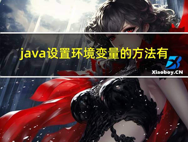 java设置环境变量的方法有几种?的相关图片