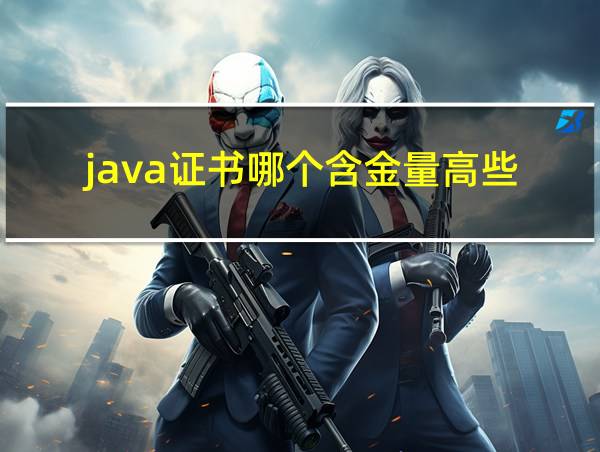 java证书哪个含金量高些的相关图片