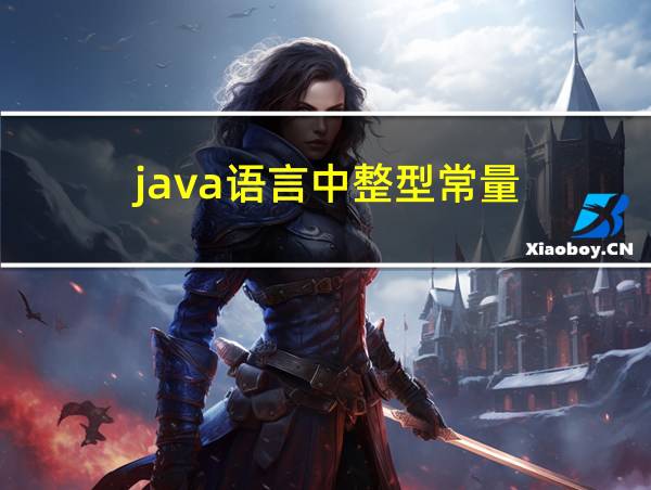 java语言中整型常量的相关图片