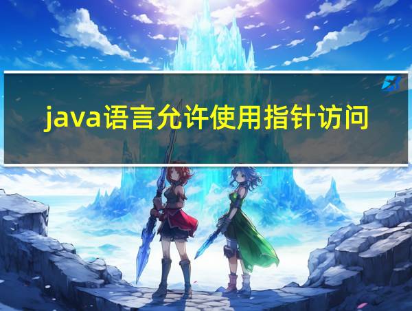 java语言允许使用指针访问内存吗的相关图片