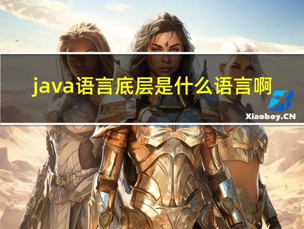 java语言底层是什么语言啊的相关图片