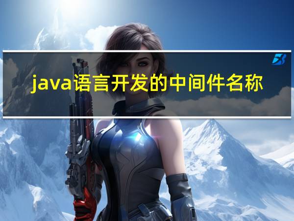 java语言开发的中间件名称的相关图片