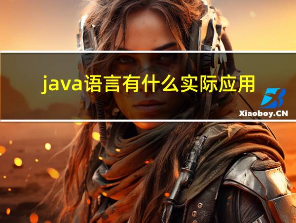 java语言有什么实际应用的相关图片