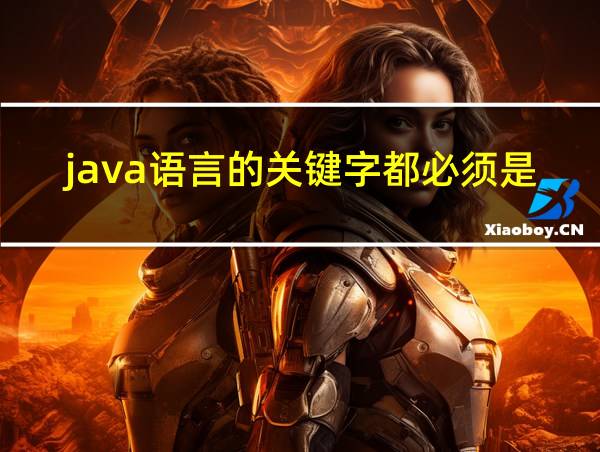 java语言的关键字都必须是小写的的相关图片