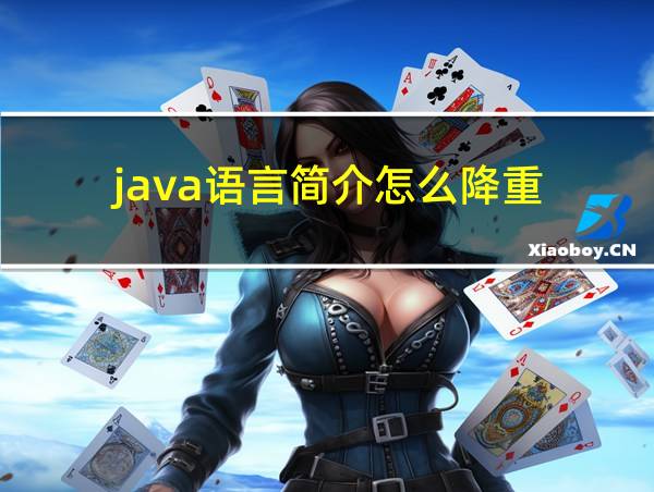 java语言简介怎么降重的相关图片