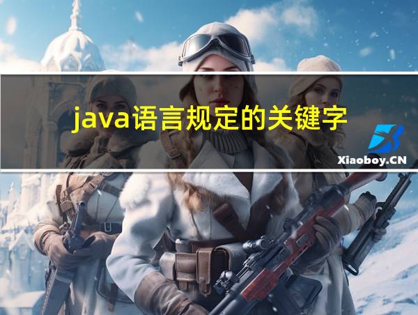 java语言规定的关键字的相关图片