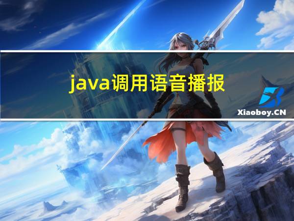 java调用语音播报的相关图片