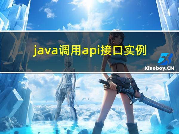 java调用api接口实例的相关图片