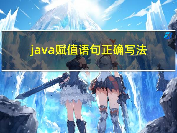 java赋值语句正确写法的相关图片