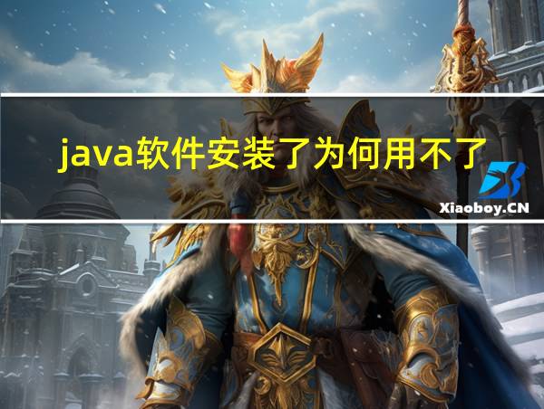 java软件安装了为何用不了的相关图片