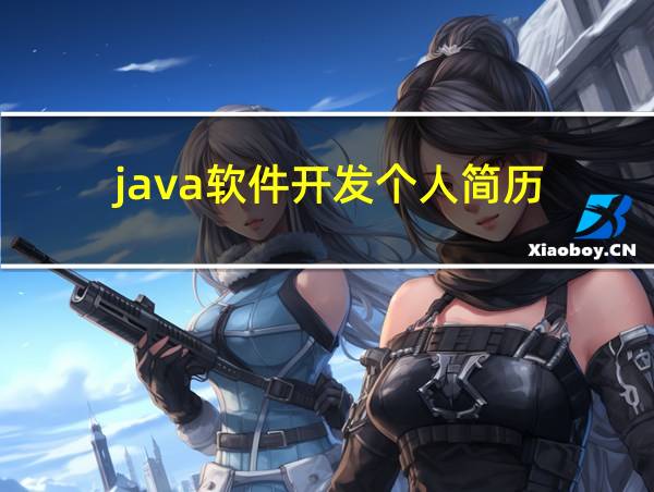 java软件开发个人简历的相关图片