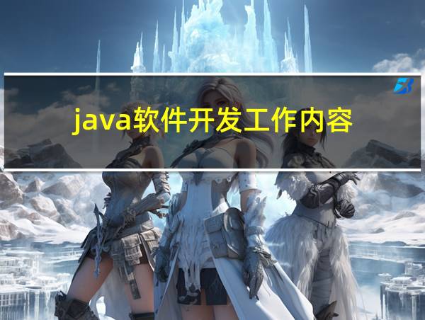 java软件开发工作内容的相关图片