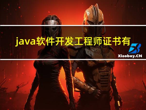 java软件开发工程师证书有什么用的相关图片