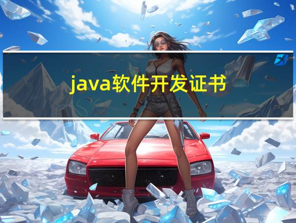 java软件开发证书的相关图片