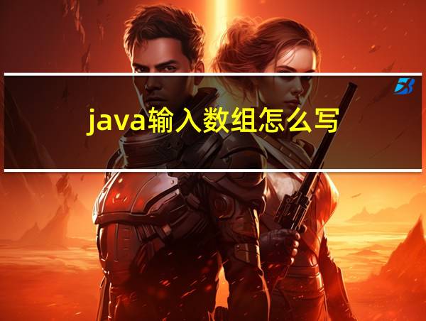 java输入数组怎么写的相关图片