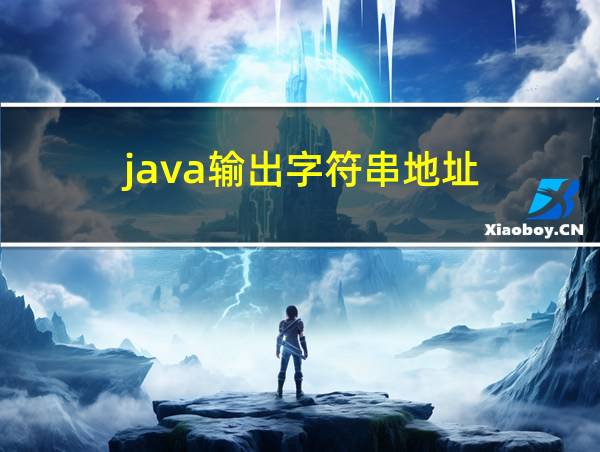 java输出字符串地址的相关图片