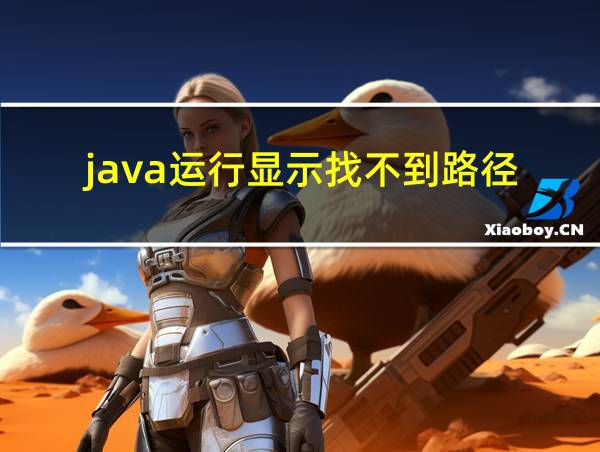 java运行显示找不到路径的相关图片