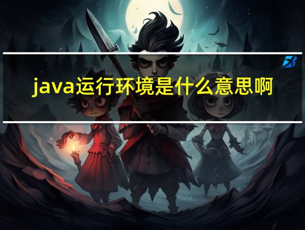 java运行环境是什么意思啊的相关图片