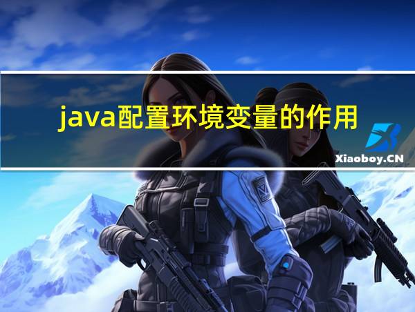 java配置环境变量的作用的相关图片