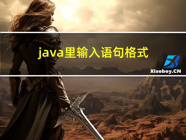 java里输入语句格式的相关图片