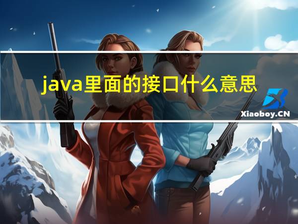 java里面的接口什么意思的相关图片