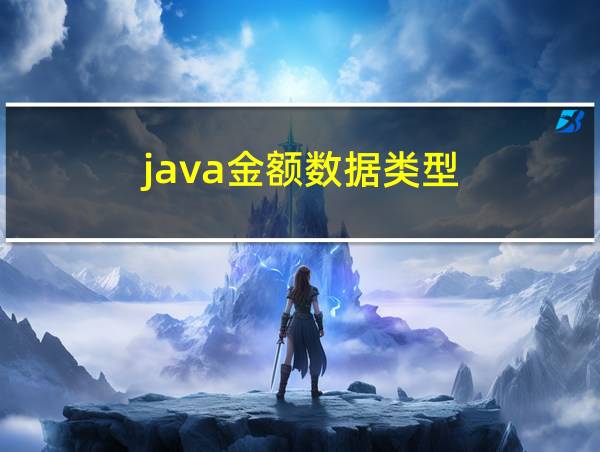 java金额数据类型的相关图片