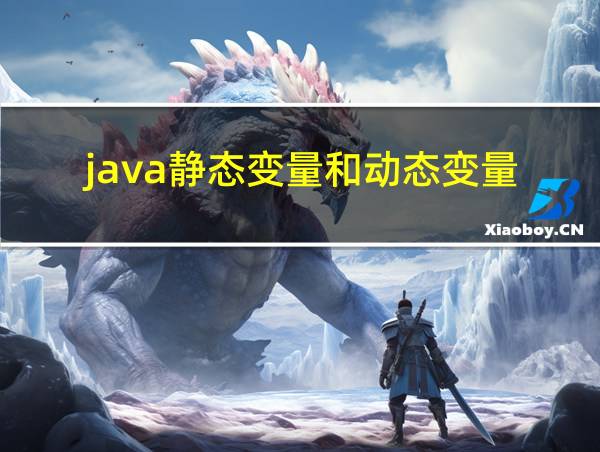 java静态变量和动态变量的相关图片