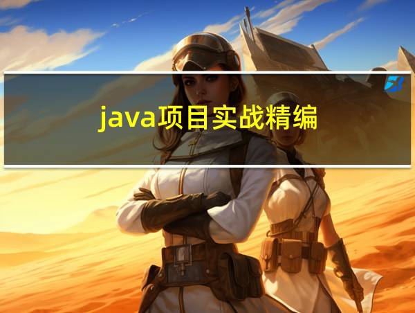 java项目实战精编的相关图片